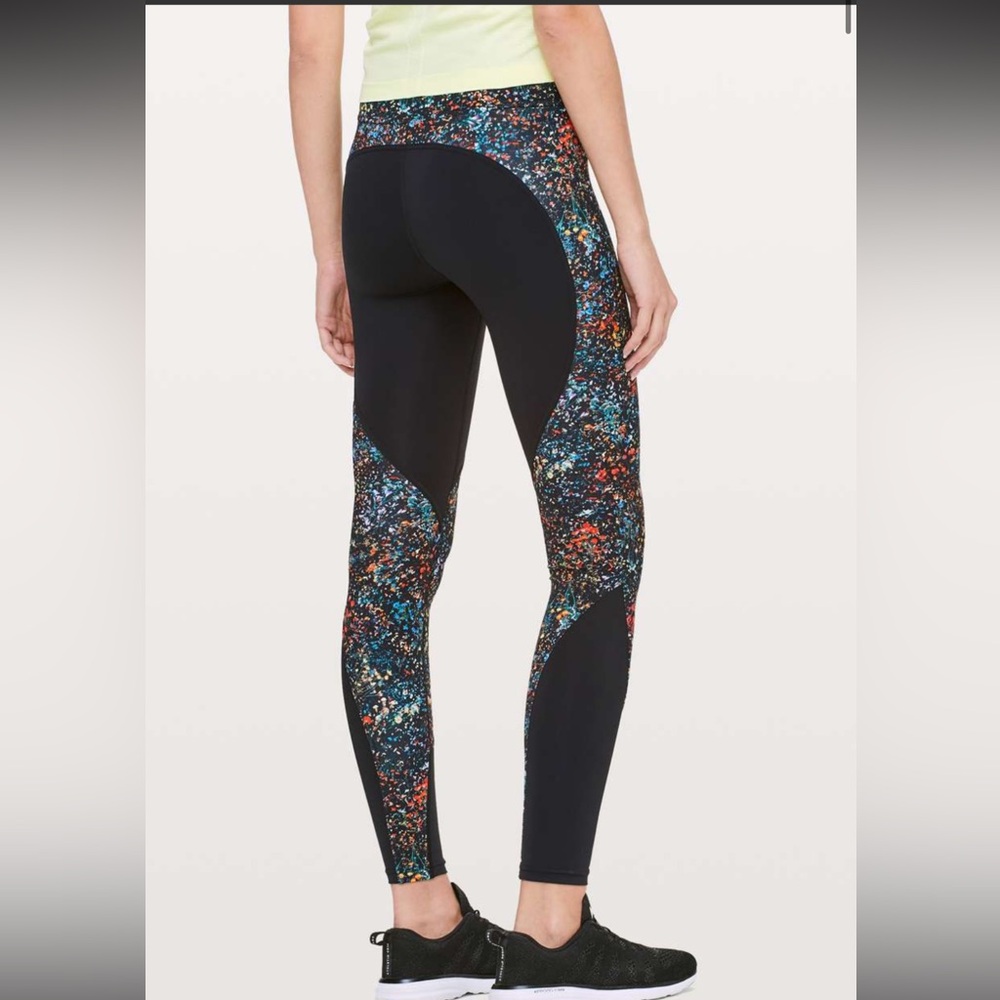 Lululemon Wake & Train Tight 28" Black/ Flowerescent Multi-Color - Picture 3 of 12